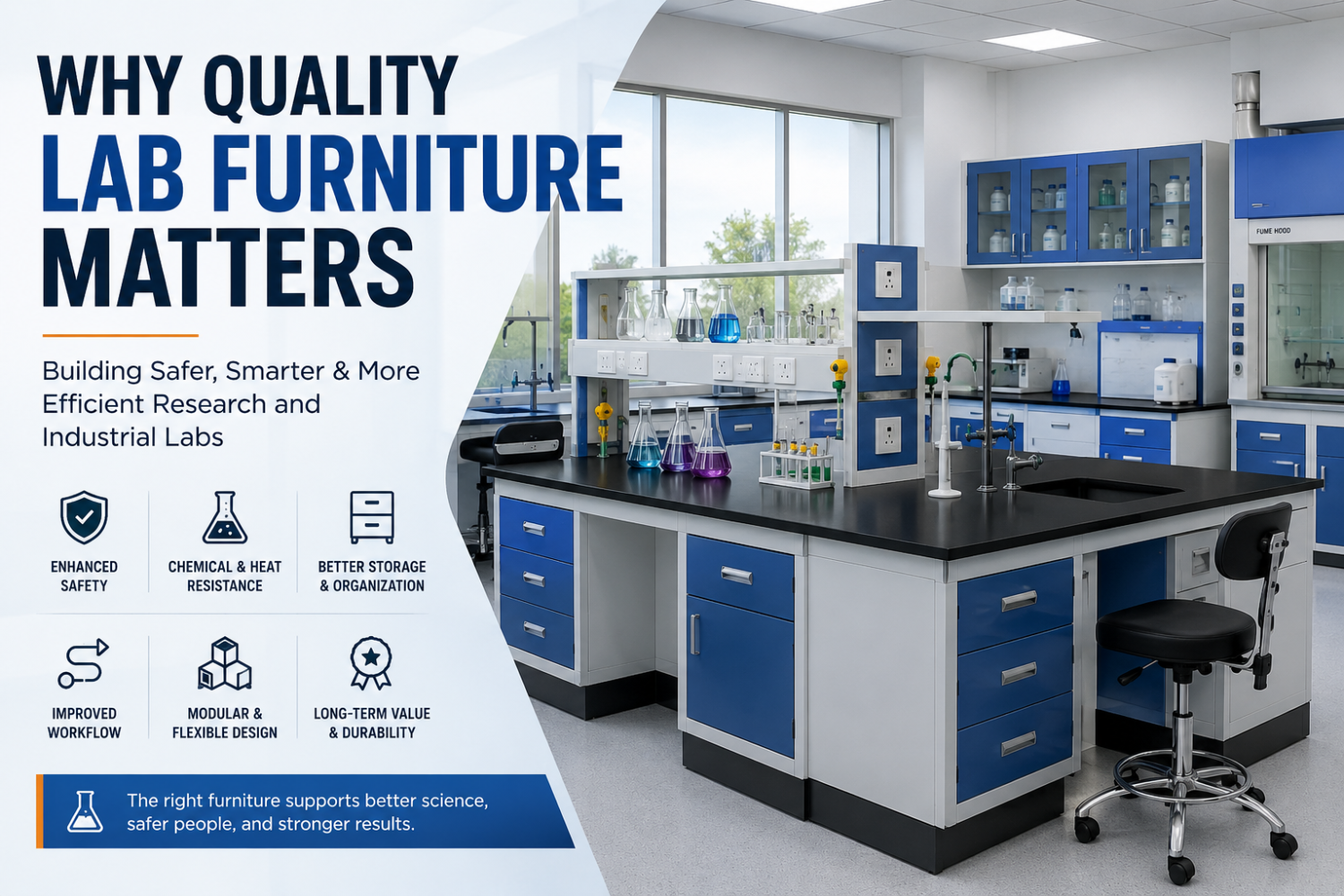 Why Quality Lab Furniture Matters in Research and Industrial Labs?