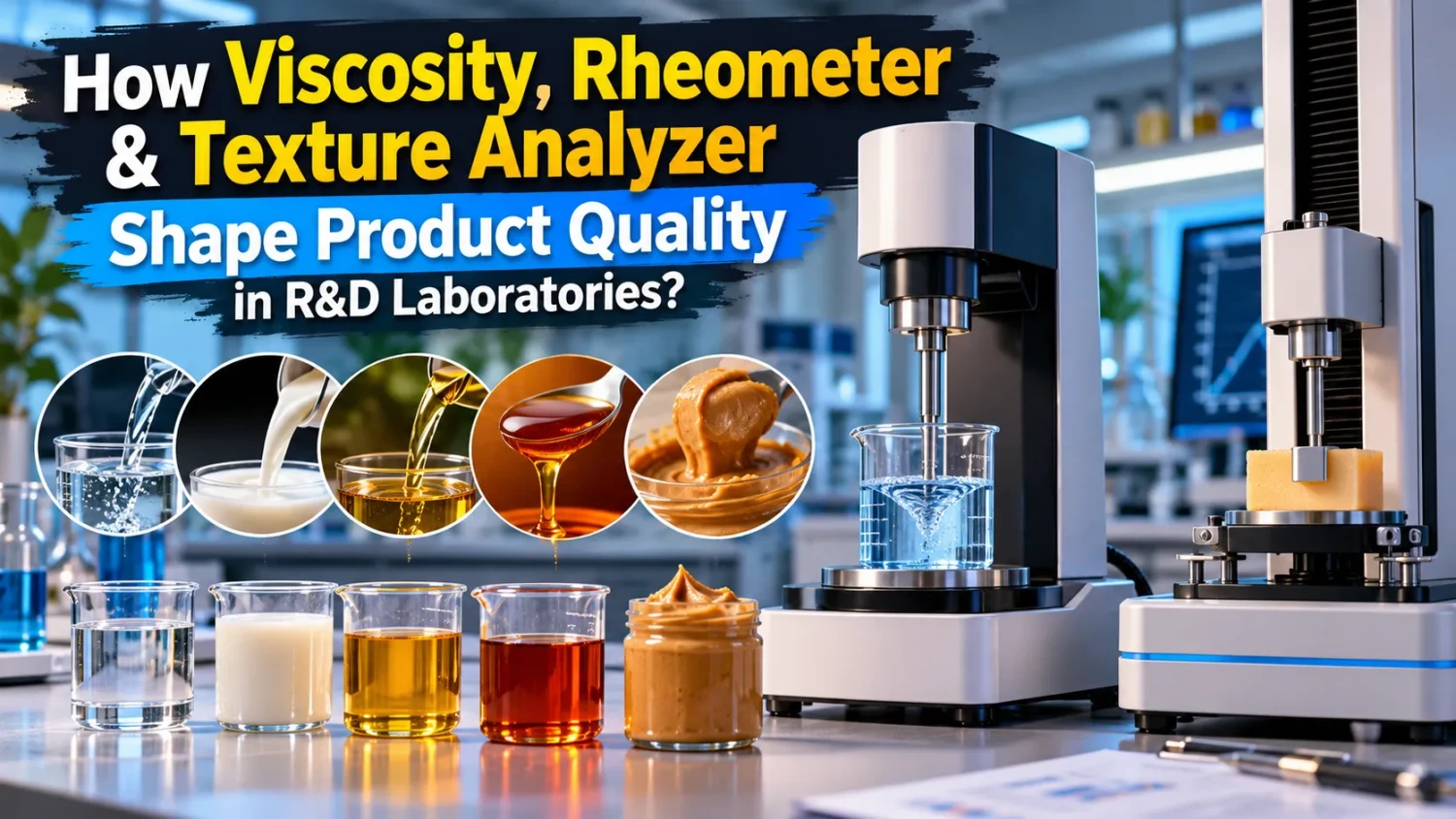 How Viscosity, Rheometer & Texture Analyzer Shape Product Quality in R&D Laboratories?
