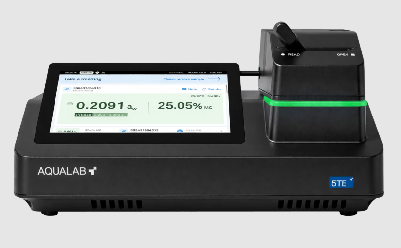 AQUALAB 5TE Water Activity Meter: Chilled-Mirror Dew Point Analyzer – ±0.003 aw Accuracy and 1-Minute Dual Measurement