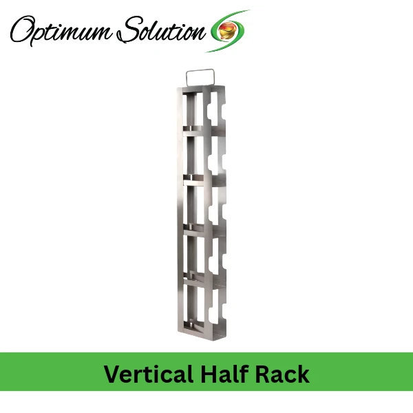 Vertical Half Rack: Cryogenic Storage Rack for 2-Inch Boxes – 3 to 6 Box Capacity, Stainless Steel