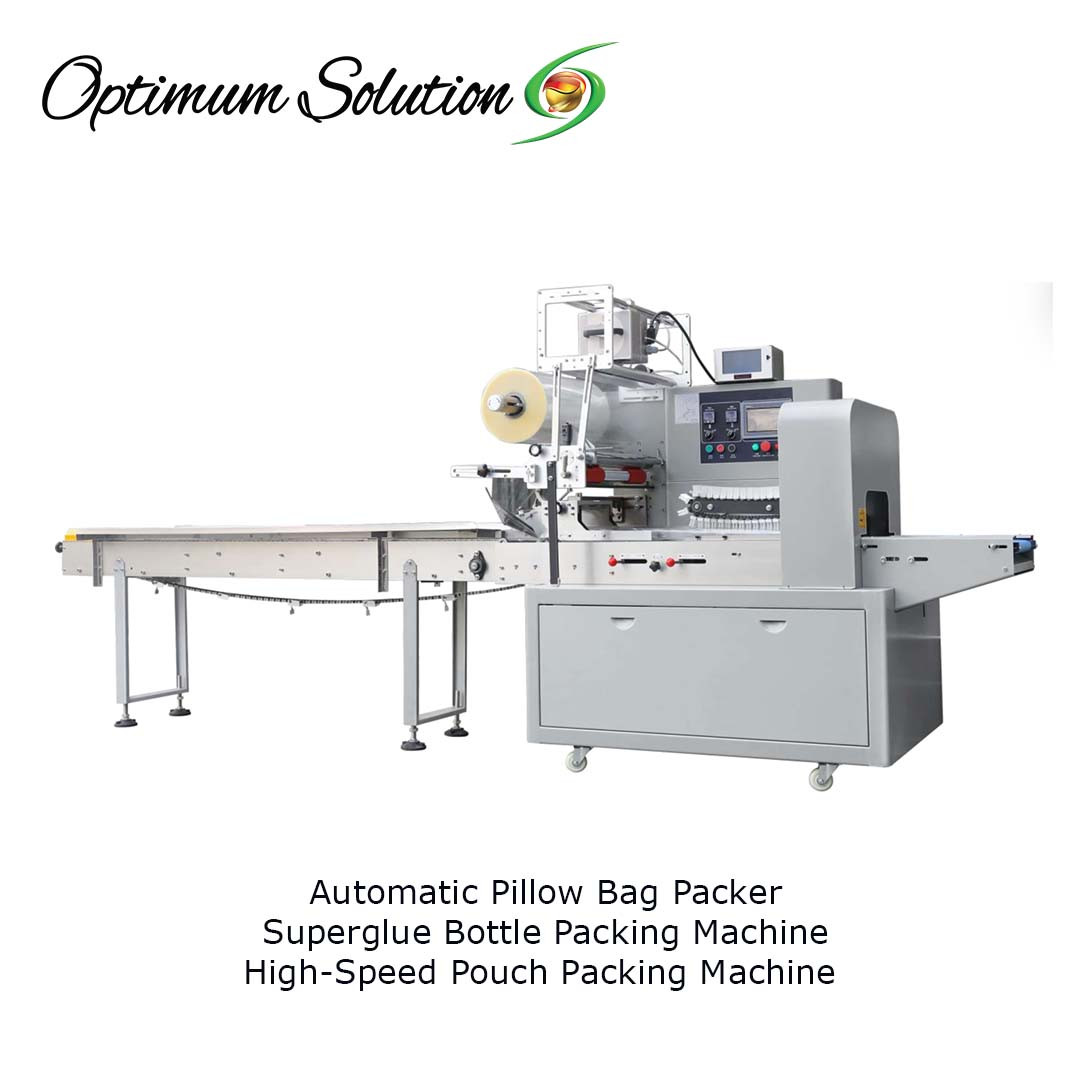Automatic Pillow Bag Packer: Superglue Bottle Packing Machine- High-Speed Pouch Packing Machine: 40-220 Bags/Min