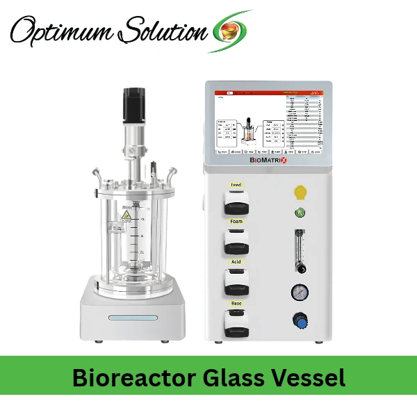 Microbial Bioreactor: Glass Vessel Fermentation System – 1L to 10L Capacity, ±0.1°C Accuracy